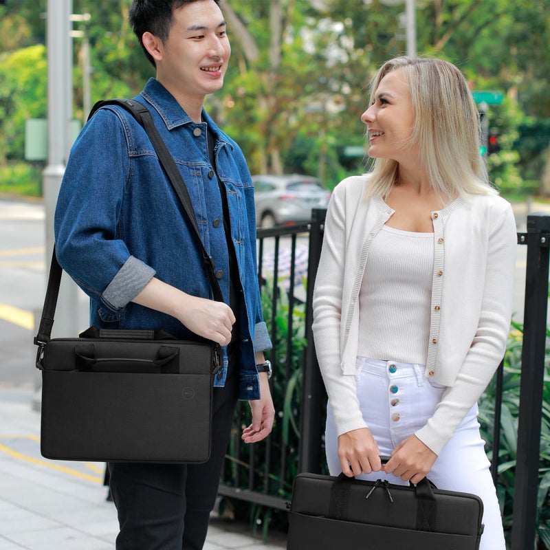 Dell 15-16 EcoLoop Pro Sleeve - CV5623 - Organizer, Front Zippered Pocket, Weather-resistant, Luggage Pass Through, Padded Carry Handles, Detachable Shoulder Strap, Nylex Lining Material - Black - Image 3