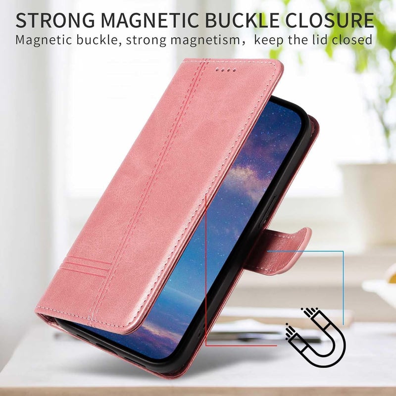 YUANSHXM-Flip Case for Google Pixel 9/Pixel 9 Pro/Pixel 9 Pro XL,Leather Wallet Case Magnetic Closure Card Slot Kickstand Drop Protection Phone Cove (9,Black) - Image 2