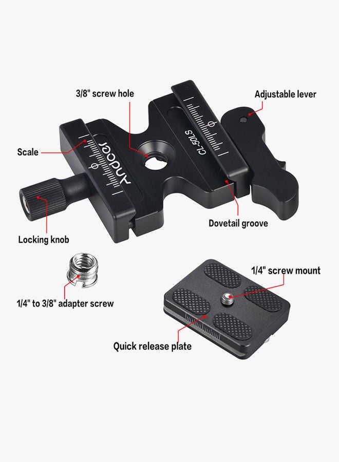 NIBEMINENT Quick Release Adjustable Clamp Matt Black - Image 2