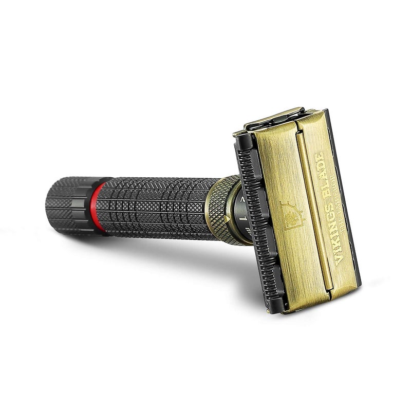 VIKINGS BLADE Adjustable Double Edge Safety Razor + Luxury Case. Smooth, Reusable, Eco-Friendly (The Emperor â€œMeijiâ€) - Image 5