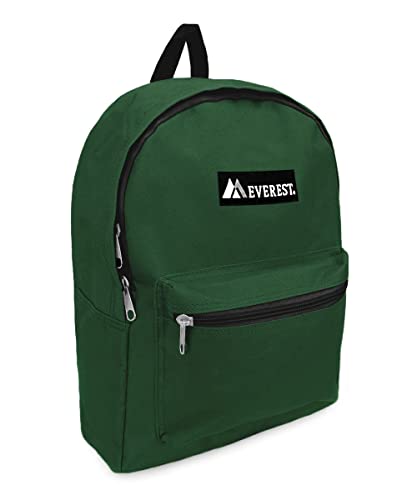Everest Luggage Basic Backpack Dark Green Medium - Image 1