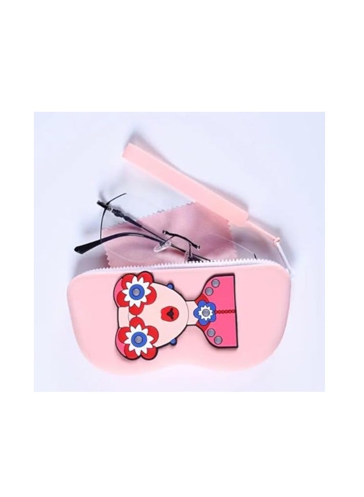 UKR Silicone Glasses Case Soft Zipper Eyewear Pouch for Women | Travel Organizer for Sunglasses, Makeup & Jewelry Pop Art - Image 2