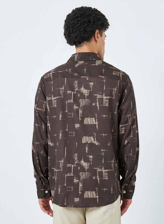 Take Two  Men Abstract Print Long Sleeve Shirt for Men | Best Price UAE