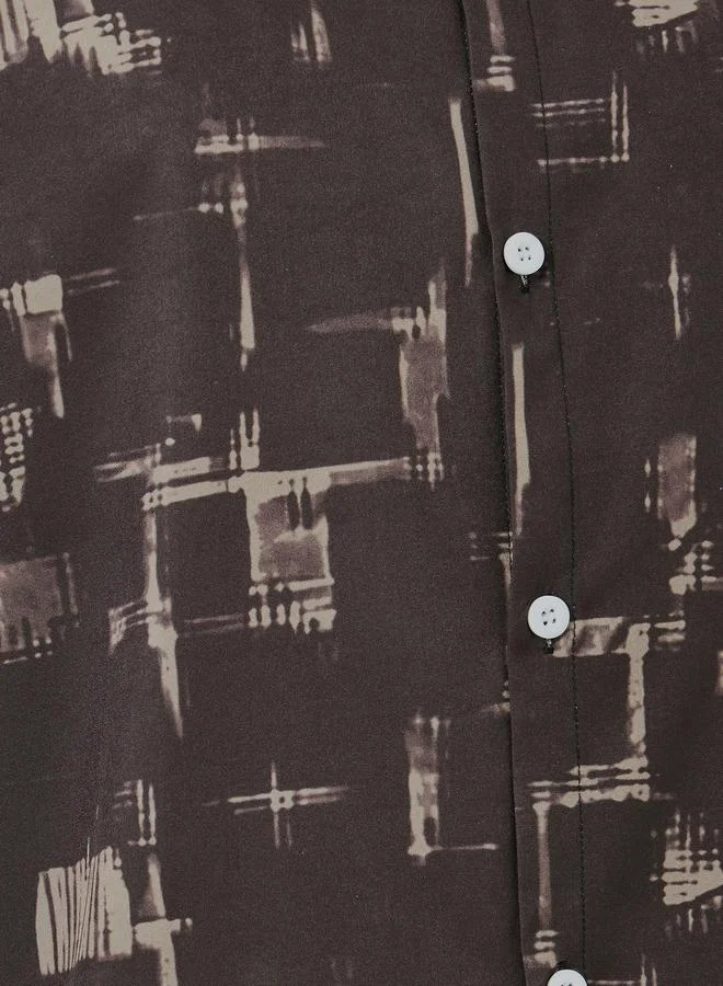 Take Two  Men Abstract Print Long Sleeve Shirt for Men | Best Price UAE