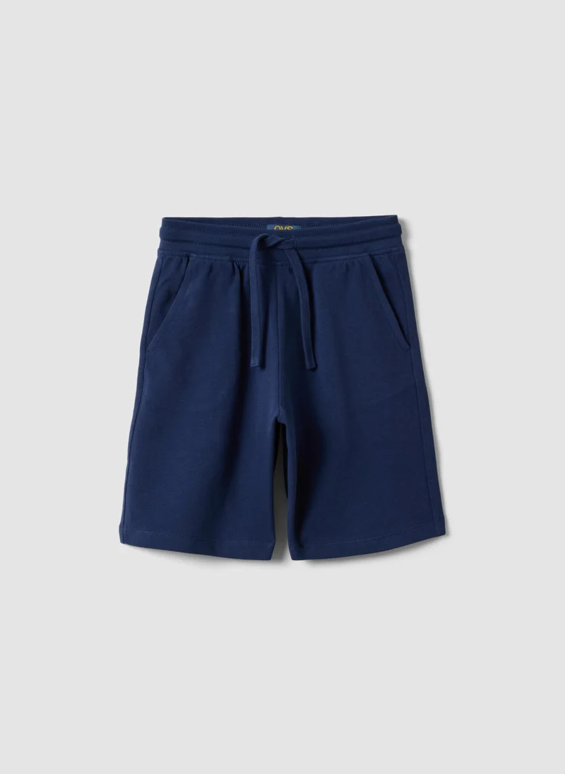 او في اس OVS Children'S Regular Fit Blue Pure Cotton Shorts