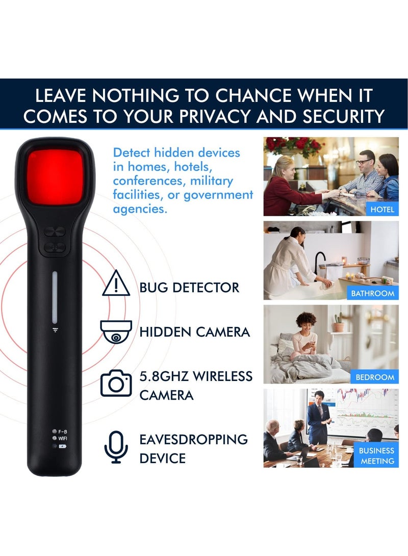 Boyi Hidden Camera Detectors, 7 Sensitivity Levels, Hidden Camera Finder Vibration Alarm, Bug Detector, RF Detector, Anti Spy Detector, GPS Tracking Detector, Bug Sweeper Detector  - Image 2