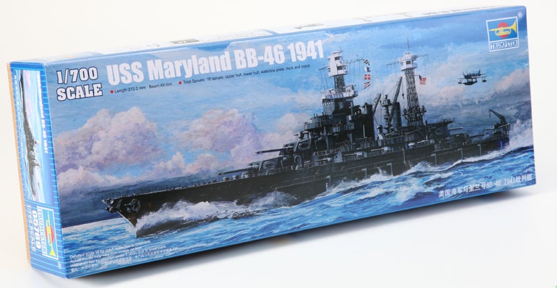 Trumpeter BB46 USS Maryland Battleship Boat Model Kit 1941 Scale 1800 - Image 2