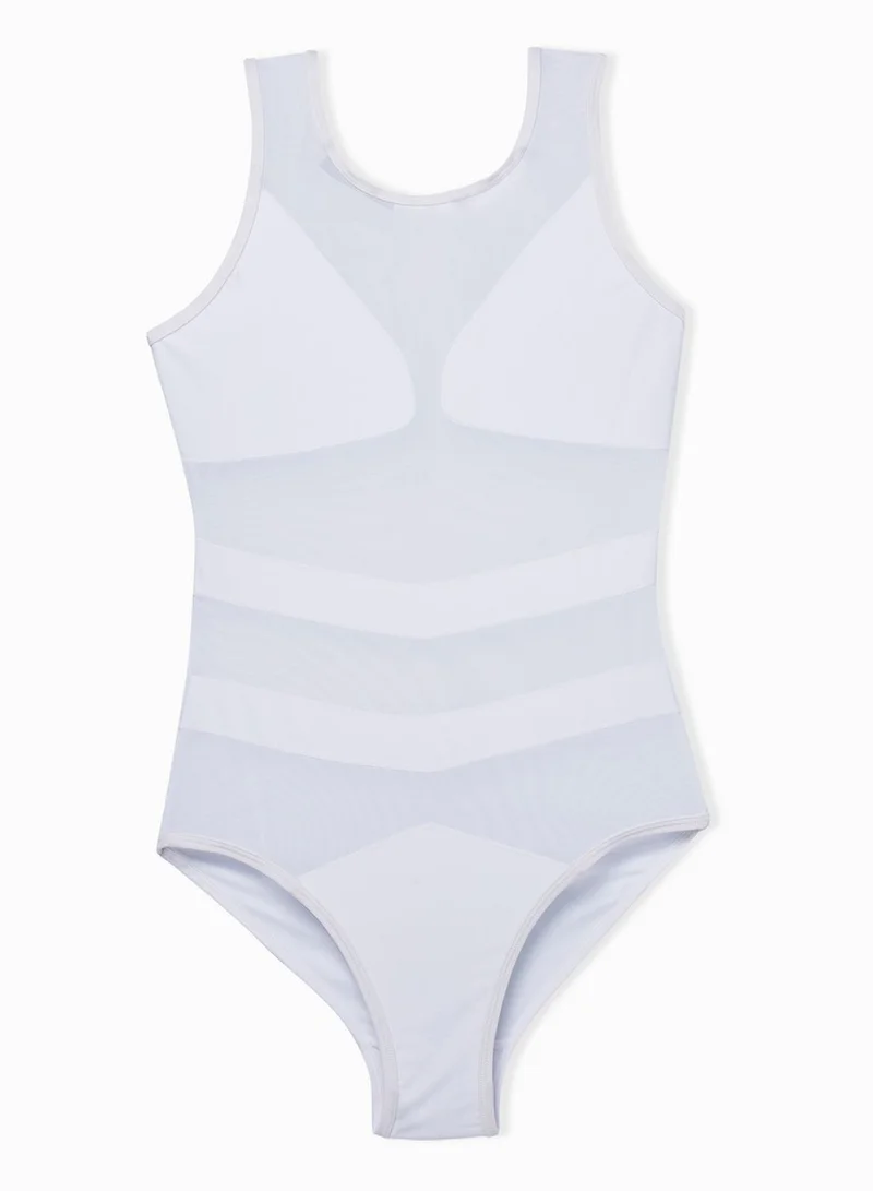 Missguided Mesh Detail Swimsuit