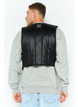 EMPORIO ARMANI Men Quilted Vest Jacket, Black  - Image 4