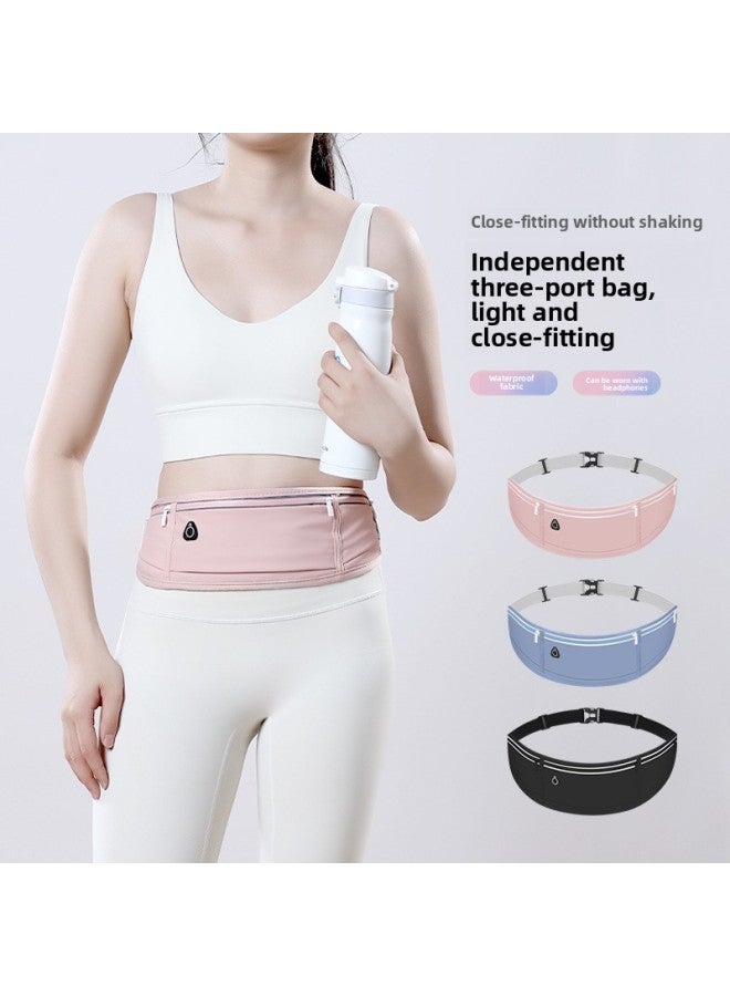 Generic Running Special Waist Bag Does Not Shake Mobile Phone Bag Ultra-thin Professional Men's And Women's Large Capacity Fitness Sports Small Bag-Color:Portable Kettle-lotus Root Powder  - Image 2