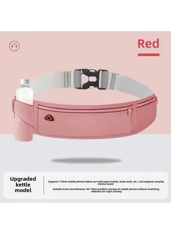 Generic Running Special Waist Bag Does Not Shake Mobile Phone Bag Ultra-thin Professional Men's And Women's Large Capacity Fitness Sports Small Bag-Color:Portable Kettle-lotus Root Powder  - Image 1