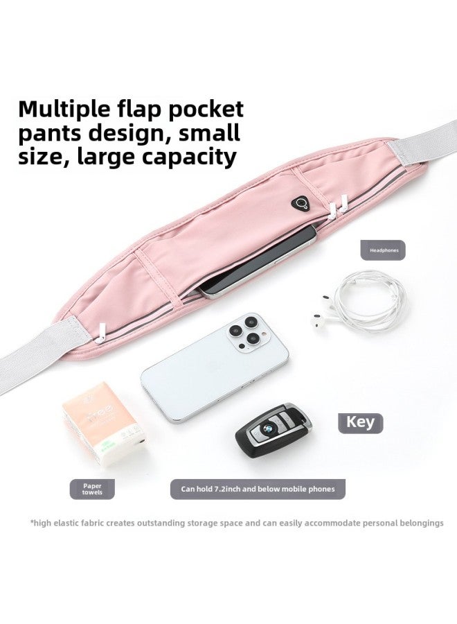 Generic Running Special Waist Bag Does Not Shake Mobile Phone Bag Ultra-thin Professional Men's And Women's Large Capacity Fitness Sports Small Bag-Color:Portable Kettle-lotus Root Powder  - Image 3