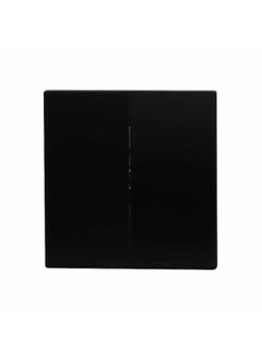 Donmarco 2 Gang 2 Way Light Switch – Ultra Thin Premium Plastic Material, Modern & Durable, Fire-Resistant Electric Switch, 15-Year Warranty, Wall Switch for Home and Office (Matt Black)  - Image 1