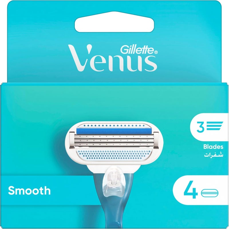 Procter & Gamble Gillette Venus Smooth Women's Razor Blades x4 - Image 1