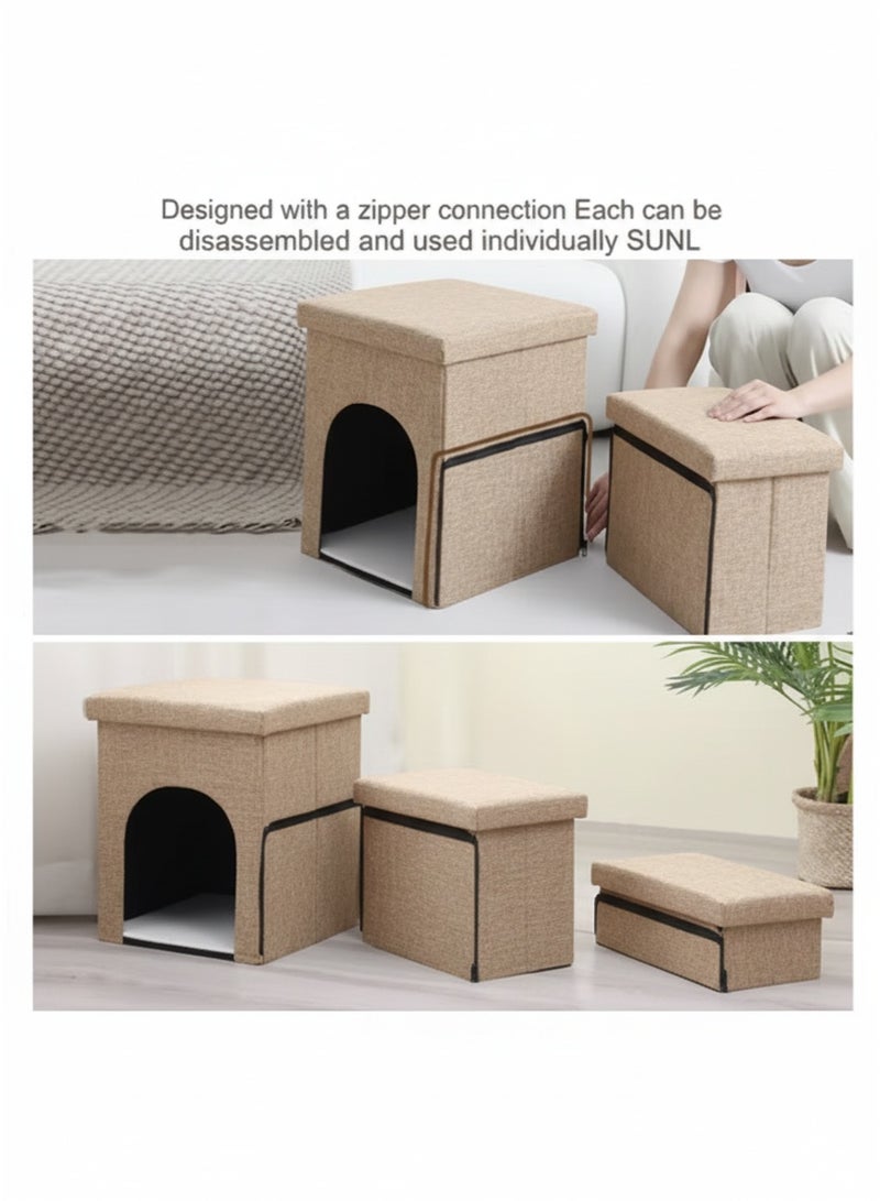 A.M Pet Stairs for Dogs and Cats, 2 Steps Dog Stairs, Non-Slip Dog Stairs for Small Dogs, Foldable with Storage Space for Dogs, Cats, Dogs - Image 3