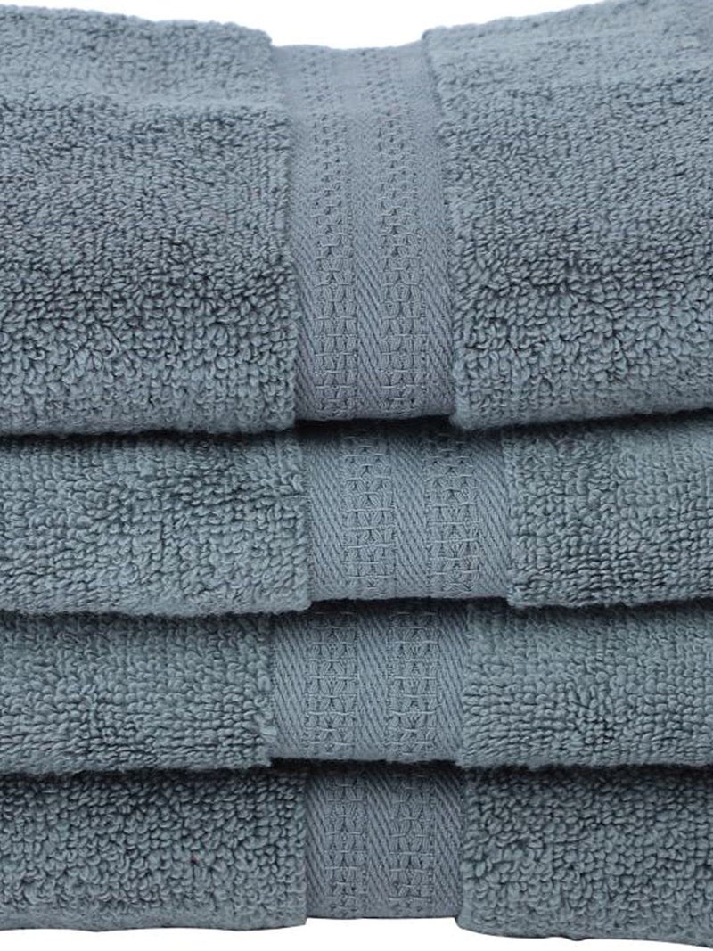 BIANCA Ultra Soft Zero Twist 100% Cotton Towel (Aerocore Tech) -4pc Hand Towel (Paradiso) - Super Absorbent, Fluffy, AeroCore Organic Technology - for Men, Women, Gym, Kitchen Solid-Grey - Image 4