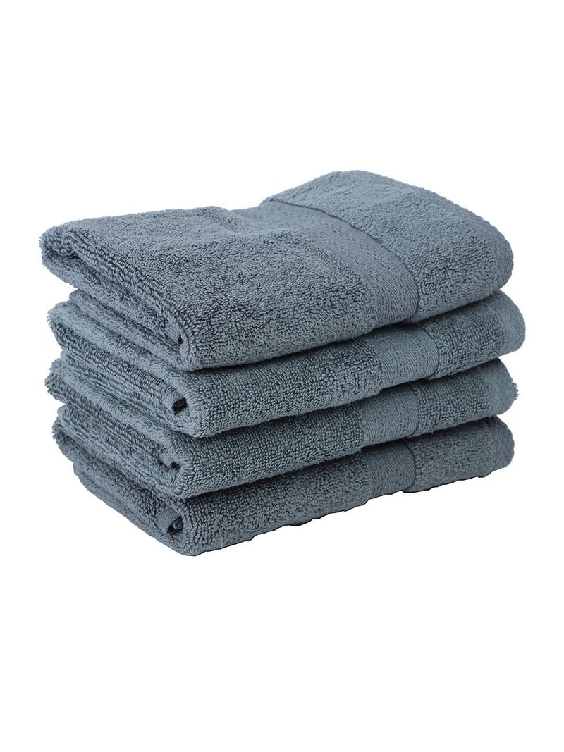BIANCA Ultra Soft Zero Twist 100% Cotton Towel (Aerocore Tech) -4pc Hand Towel (Paradiso) - Super Absorbent, Fluffy, AeroCore Organic Technology - for Men, Women, Gym, Kitchen Solid-Grey - Image 3