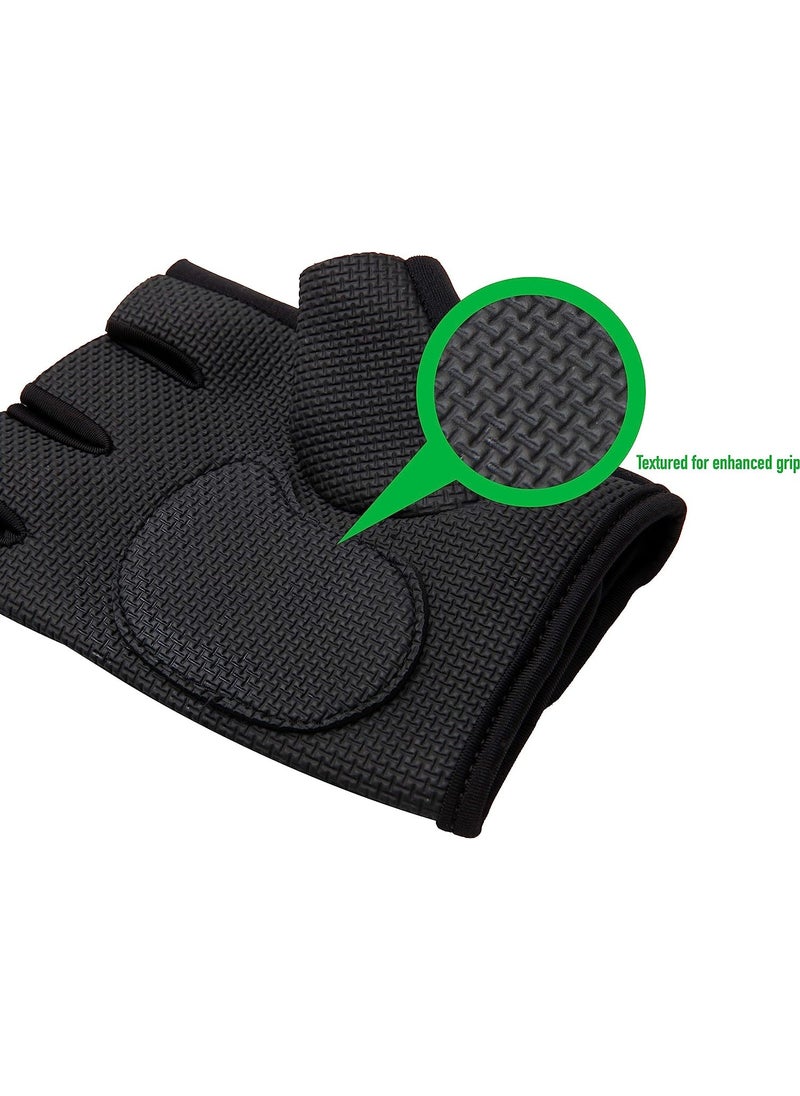 Generic - Half Finger Gloves For GYM Exercise, Weightlifting And Cycling Size XXL, Black - Image 1