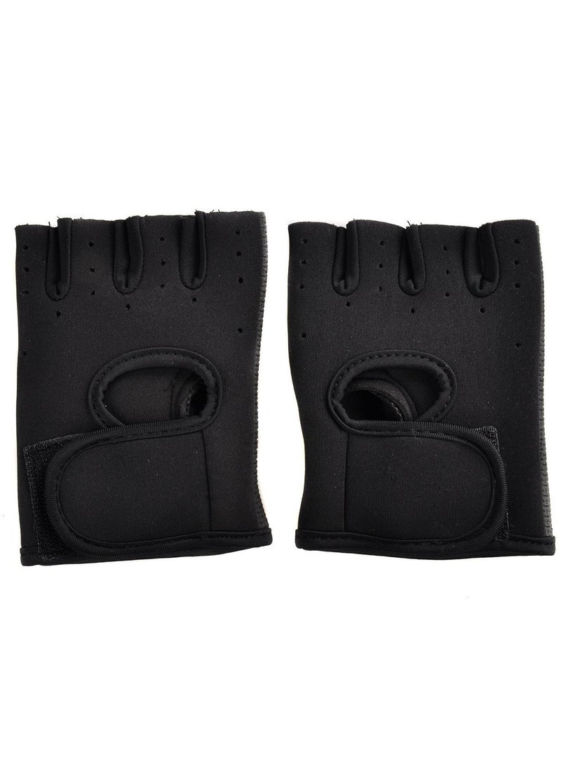 Generic - Half Finger Gloves For GYM Exercise, Weightlifting And Cycling Size XXL, Black - Image 1