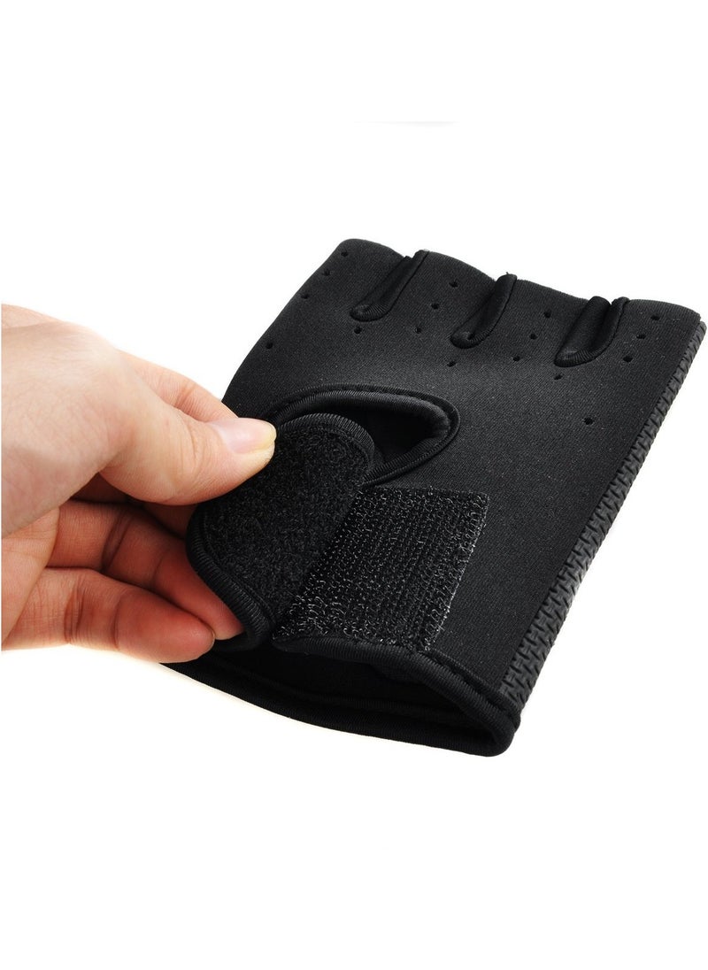 Generic - Half Finger Gloves For GYM Exercise, Weightlifting And Cycling Size XXL, Black - Image 1