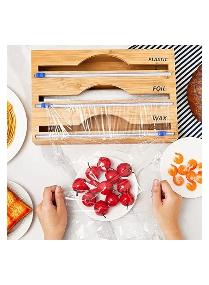 erorex Plastic Wrap Cutter, Aluminum Foil and Wax Paper Dispenser, Self Adhesive Two Way Sliding Tool for Aluminum Foil Paper, Replacements for 12.5 Inches Plastic Food Wrap Cutter 6 pcs - Image 3