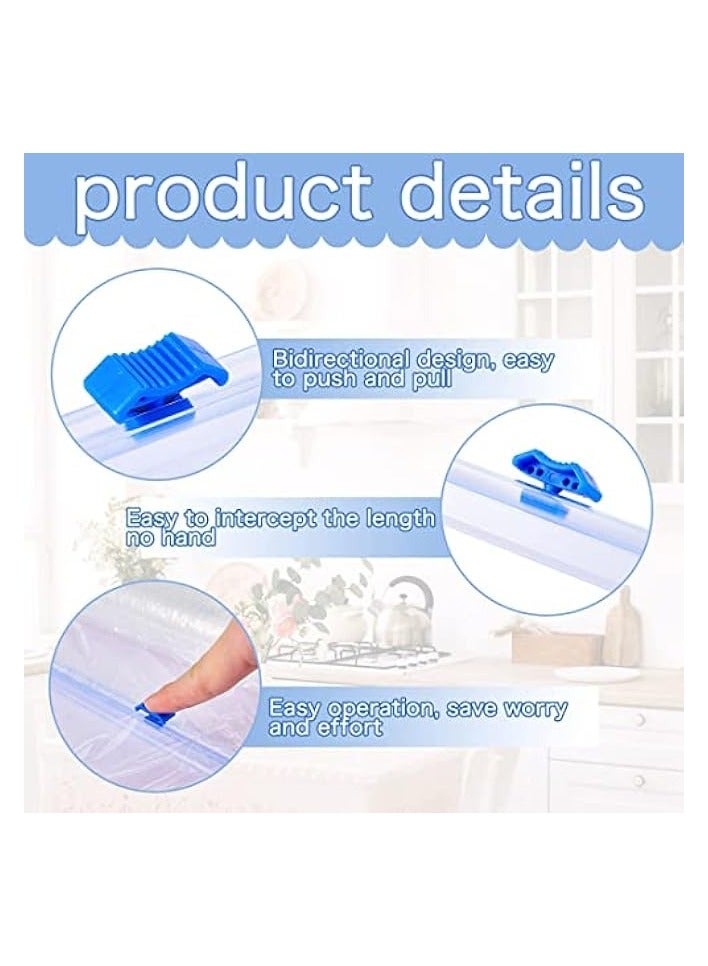 erorex Plastic Wrap Cutter, Aluminum Foil and Wax Paper Dispenser, Self Adhesive Two Way Sliding Tool for Aluminum Foil Paper, Replacements for 12.5 Inches Plastic Food Wrap Cutter 6 pcs - Image 4