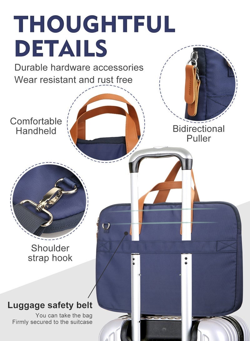 URbazaar Laptop Bag 15.6 Inch for Women Men Shoulder Bag with Cable Organize Bag Waterproof Laptop Sleeve Case Business Briefcase College 15-16.1 Inch Laptop Carrier - Image 5