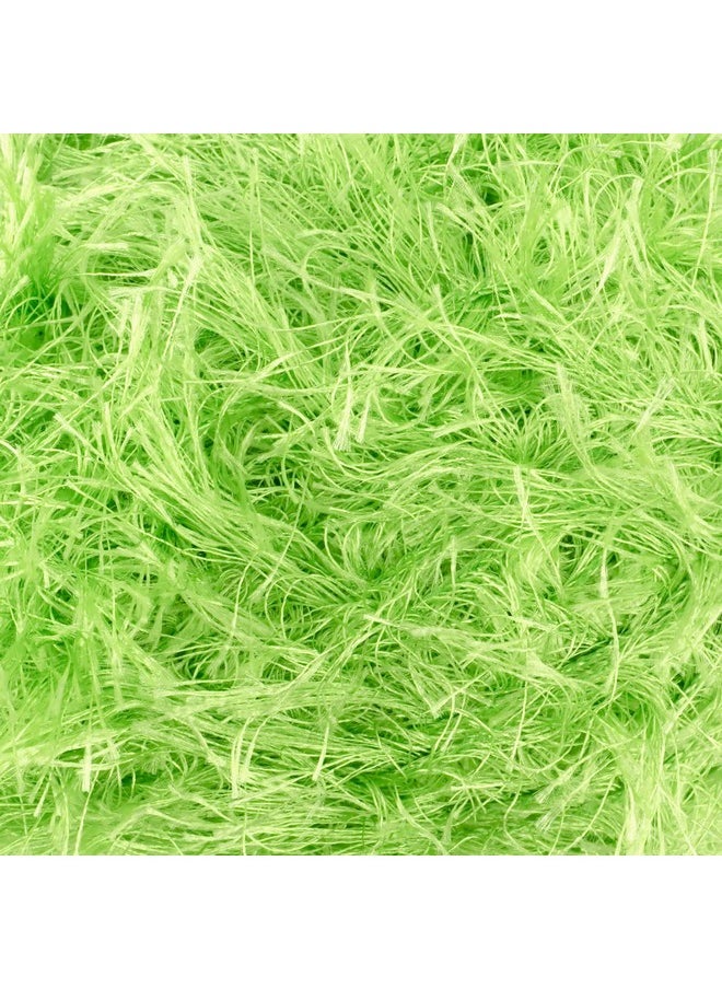 BambooMN - Jubileeyarn Feather Whimsy Eyelash Yarn 50G/Skein Fine Polyester Fur Pear Green 6 Skeins - Image 1