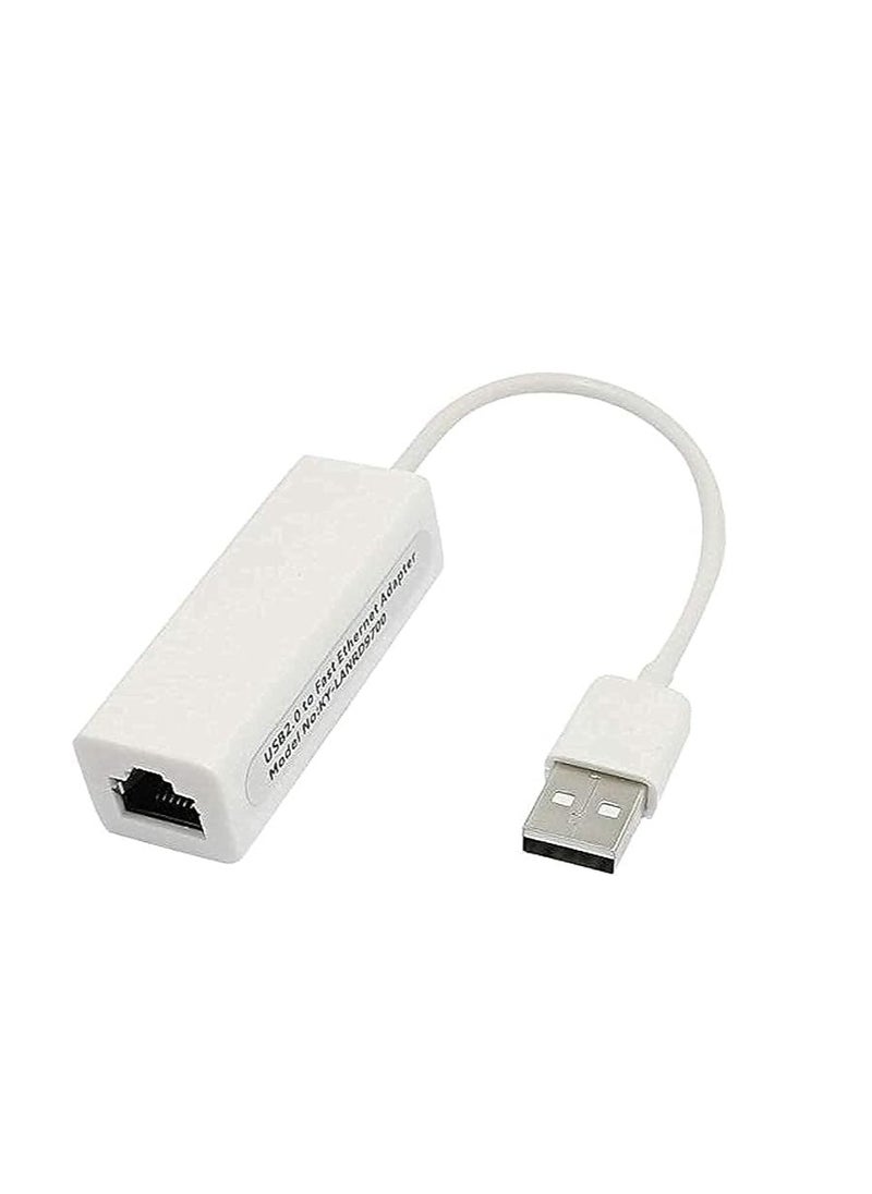 Max - USB 2.0 Ethernet 10/100Mbps RJ45 Network LAN Card Adapter with 3-Port USB Hub – High-Speed Internet Connection for PC, Laptop, and Desktop - Image 1