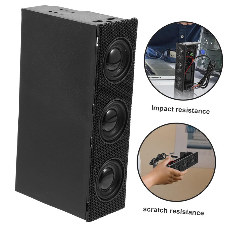 Black Computer Case Front Panel Stereo Speaker Easy Installation - Image 3