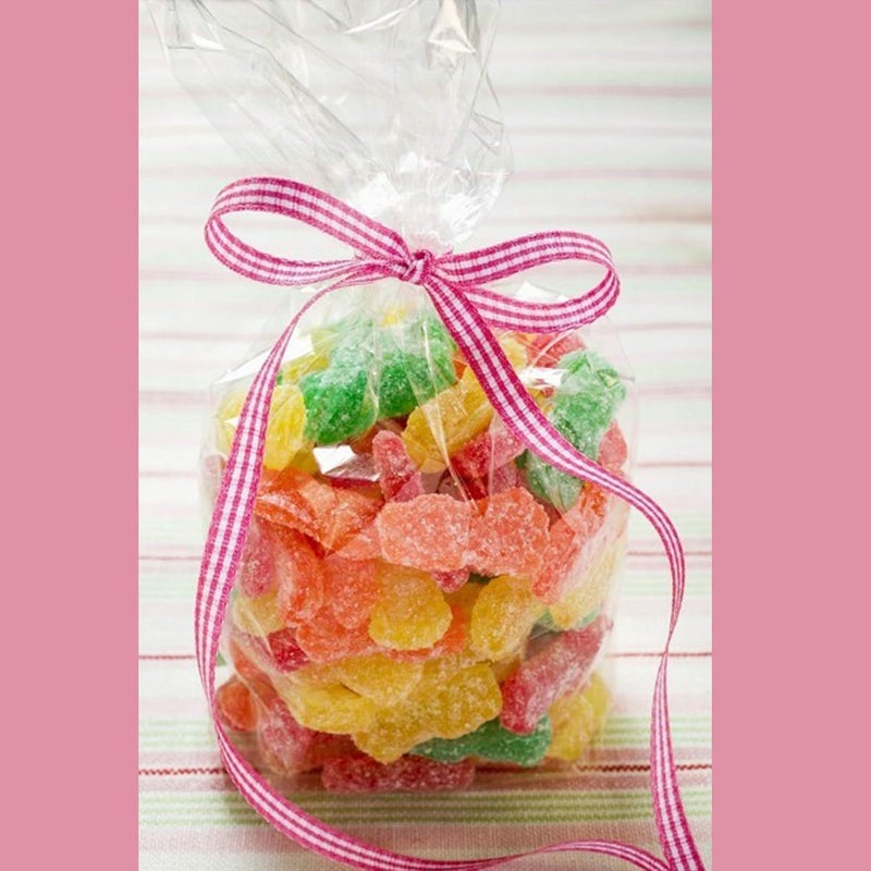 Morepack أكياس سيلوفان ذات قاع مسطح، 100 قطعة 6x2x10 بوصة أكياس سيلوفان شفافة مع 100 رباط ملتوي (بدون جوانب جانبية) - Image 5