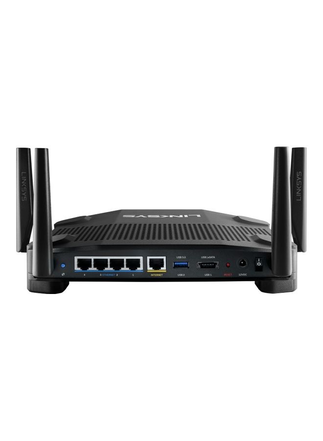لينكسيس WRT32X، راوتر ألعاب AC3200 Wi-Fi مفتوح المصدر مع محرك تحديد الأولويات القاتل، وتقنية MU-MIMO، ومحول إيثرنت مدمج بأربعة منافذ، ومنفذ USB 2.0/eSATA ومنفذ USB 3.0 أسود أسود - Image 3