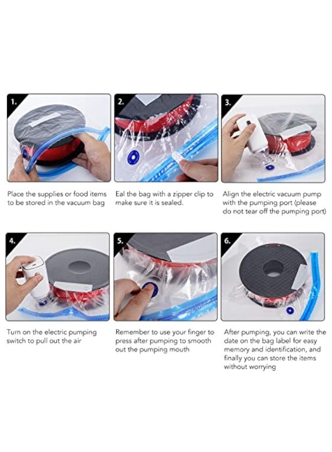 Generic Electric Air Pump, Prtable Electric Pump, Cordless Automatic Vacuum Pump, Rechargeable Battery Powered, Electric Vacuum Compression Pump for Vacuum Storage Bags,Vacuum Travel Bags, Food Vacuum Bags  - Image 5