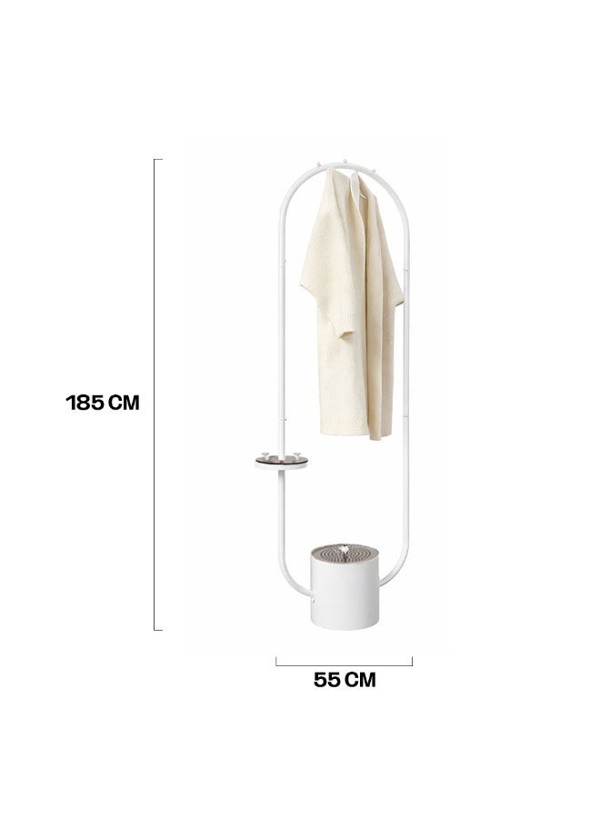 حامل مبخرة الملابس - حامل مبخرة بطول 185 سم مزود بخطافات قماش وفتحات لنشر العطر - تصميم أنيق ومتين للاستخدام المنزلي والمتاجر. - Image 2