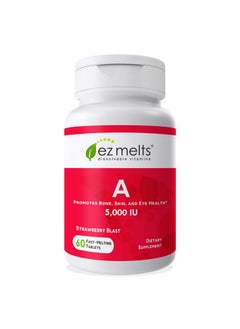 Vitamin A 5000 Iu As Retinol Supplements Dissolvable Vitamin A Supplement To Support Immune Skin & Eye Health Vegan Vitamin A Supplements Retinol Vitamin A Tablets With Zero Sugar