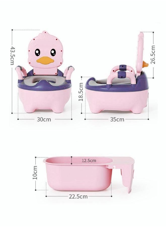 oldlaiben - Potty Training Toilet Realistic Potty Training Seat Toddler Potty Chair with Soft Seat Removable Potty Pot Toilet Tissue Dispenser and Splash Guard Non-Slip for Toddler Baby Kids - Image 1