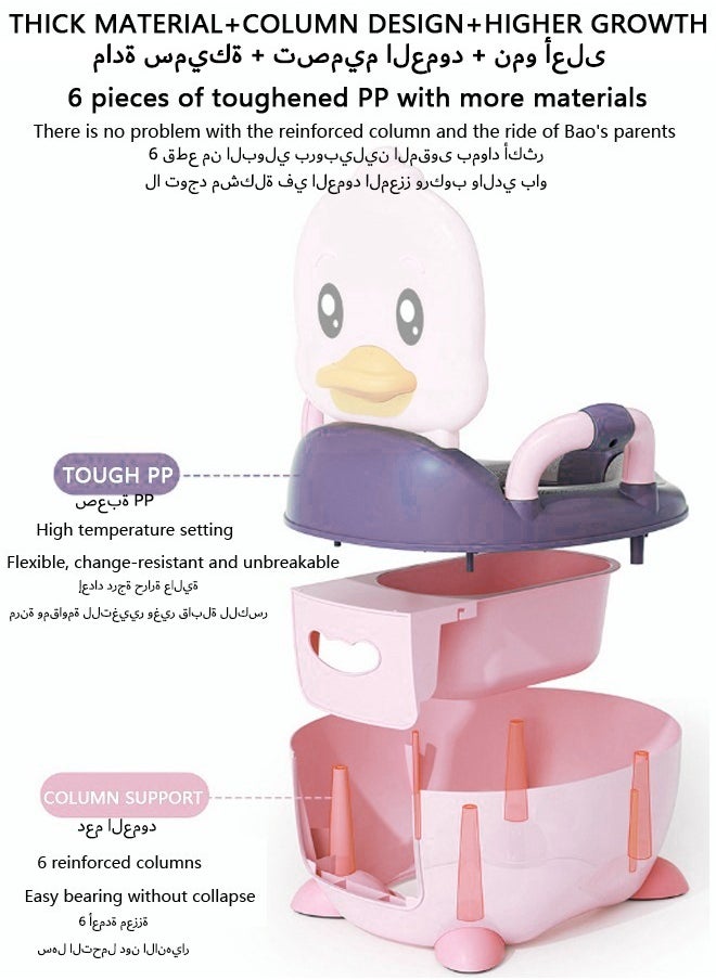 oldlaiben - Potty Training Toilet Realistic Potty Training Seat Toddler Potty Chair with Soft Seat Removable Potty Pot Toilet Tissue Dispenser and Splash Guard Non-Slip for Toddler Baby Kids - Image 1