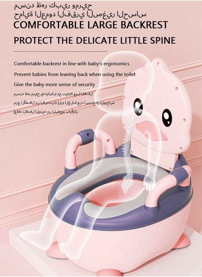 oldlaiben - Potty Training Toilet Realistic Potty Training Seat Toddler Potty Chair with Soft Seat Removable Potty Pot Toilet Tissue Dispenser and Splash Guard Non-Slip for Toddler Baby Kids - Image 1