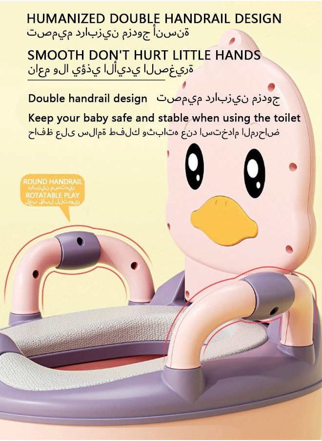 oldlaiben - Potty Training Toilet Realistic Potty Training Seat Toddler Potty Chair with Soft Seat Removable Potty Pot Toilet Tissue Dispenser and Splash Guard Non-Slip for Toddler Baby Kids - Image 1