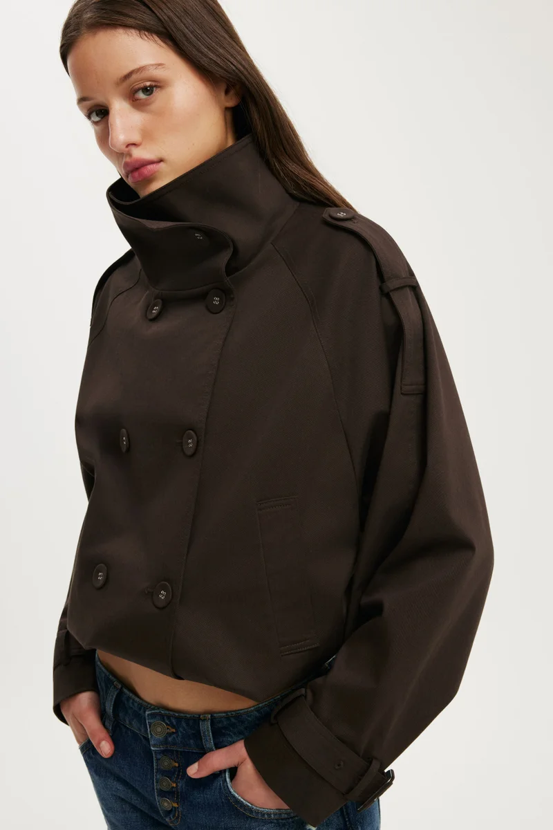 Cotton On  Porter Cropped Trench for Women | Best Price UAE