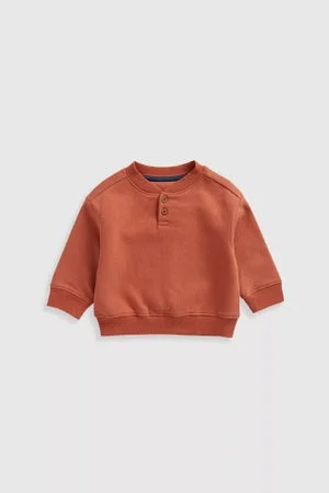 mothercare Orange Henley Sweat Top