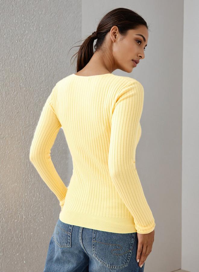 تواكستريمز كنزة بياقة على شكل حرف  مضلعة - Image 3