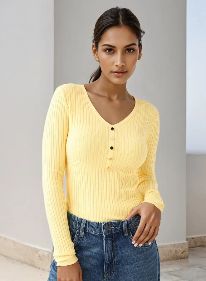 2Xtremz 2Xtremz Ribbed V-neck Sweater