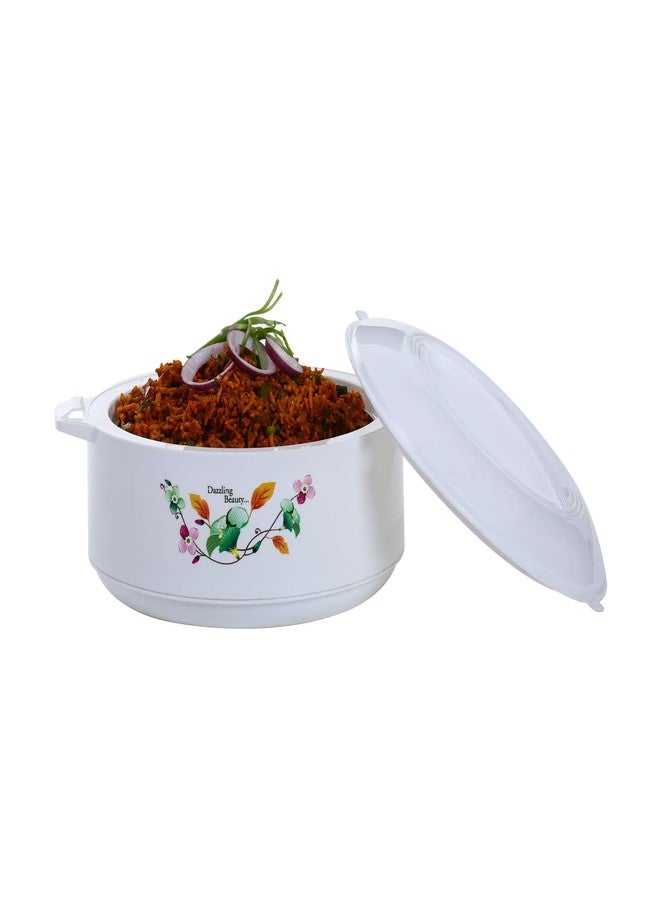 Varmora Imperial Inner Steel Casserole |Hot Pot for Kitchen| Chapati Box - 2500ml- White - Image 2