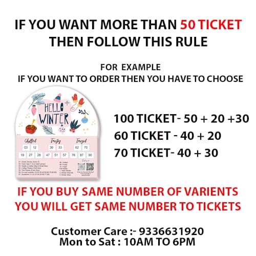 Suruchi Strokes Winter Theme Tambola Tickets, New Housie for Kitty Party, Friends Family get-Together (20 Tickets) - Image 4