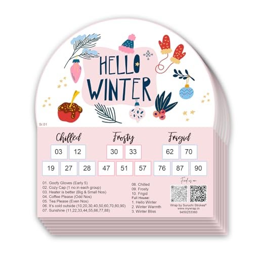 Suruchi Strokes Winter Theme Tambola Tickets, New Housie for Kitty Party, Friends Family get-Together (20 Tickets) - Image 1