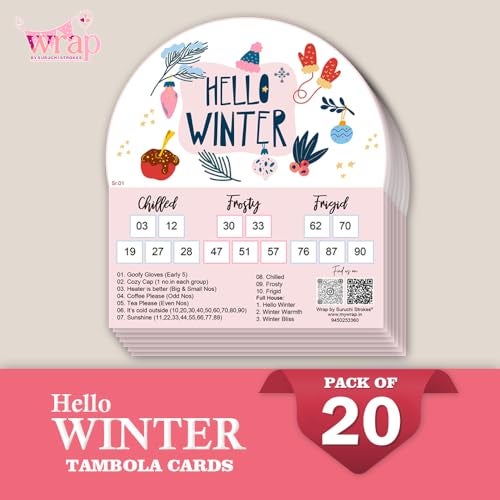 Suruchi Strokes Winter Theme Tambola Tickets, New Housie for Kitty Party, Friends Family get-Together (20 Tickets) - Image 3