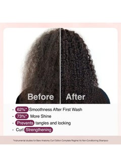 BARE ANATOMY Curl Defining Shampoo ; Curl Retention & 2X Frizz Protection For 48 Hours ; Powered By Coconut Oil Hyaluronic Acid & Castor Oil ; Sulphate & Paraben Free ; Women & Men ; 250 Ml  - Image 4