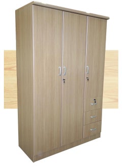 SILA SILA 3 Door Wooden Wardrobe, Cabinet,Cupboard Of Engineered Wood With 3 drawer Perfect Modern Stylish 633 OAK  - Image 1