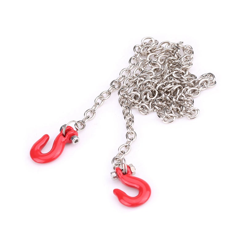 Metal RC Trailer Tow Hooks Accessories With Chain For SCX10 D90 1:10 RC Crawler Climbing Car - Image 5